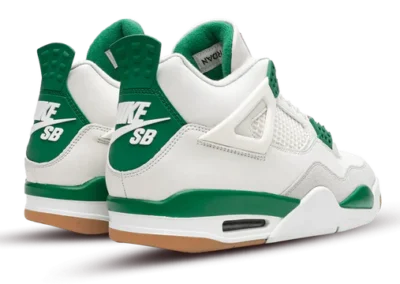 Zapatillas Air Jordan retro 4 pine green blanco y verde
