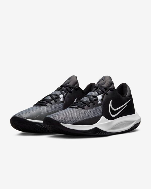 Zapatillas Nike Precision 6 Negra con blanco en vista vertical